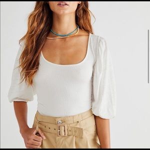 Free People White Top S